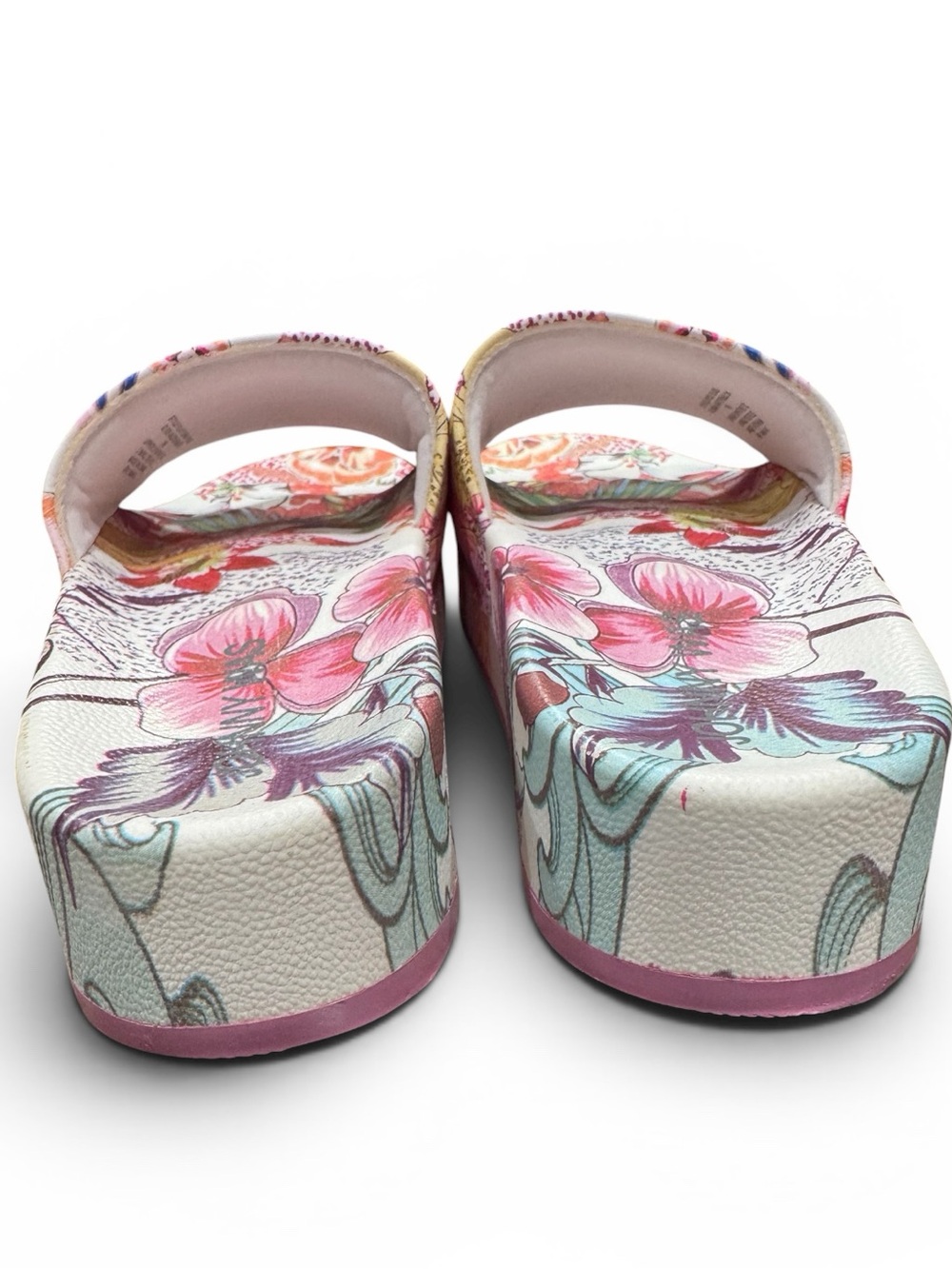 Johnny Was Slides, McDreamer Platform Floral Tropical Print Size 7 - Picture 9 of 14